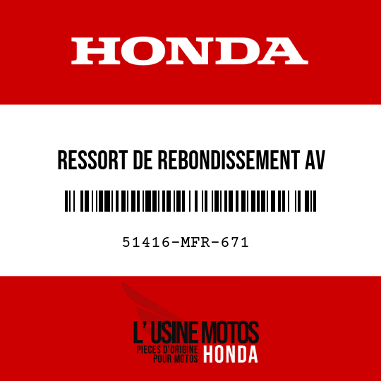 image de 51416-MFR-671 RESSORT DE REBONDISSEMENT AV