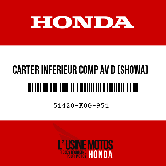 image de 51420-K0G-951 CARTER INFERIEUR COMP AV D (SHOWA)