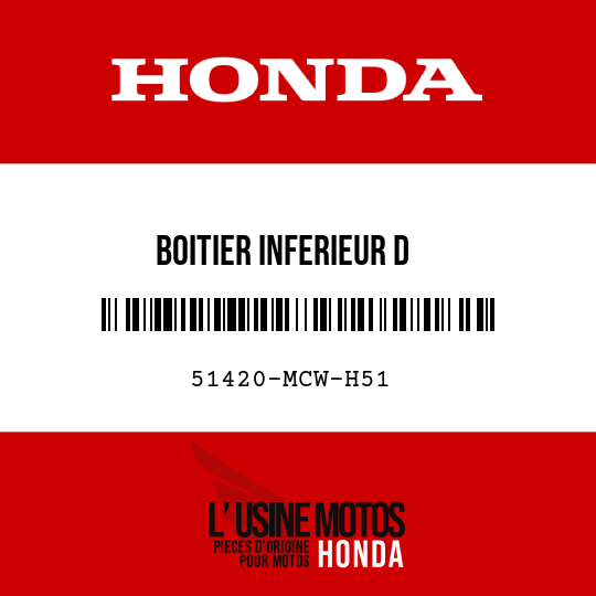 image de 51420-MCW-H51 BOITIER INFERIEUR D