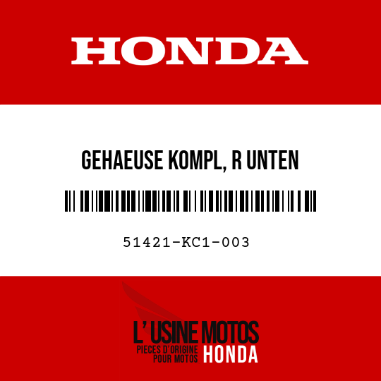 image de 51421-KC1-003 GEHAEUSE KOMPL, R UNTEN