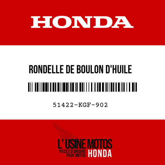 image de 51422-KGF-902 RONDELLE DE BOULON D'HUILE