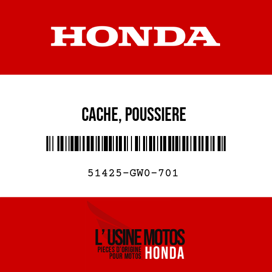 image de 51425-GW0-701 CACHE, POUSSIERE