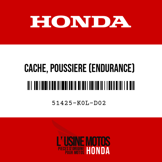 image de 51425-K0L-D02 CACHE, POUSSIERE (ENDURANCE)