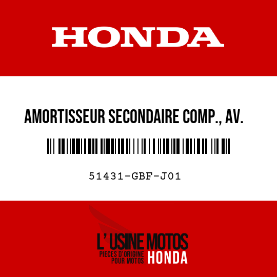 image de 51431-GBF-J01 AMORTISSEUR SECONDAIRE COMP., AV.