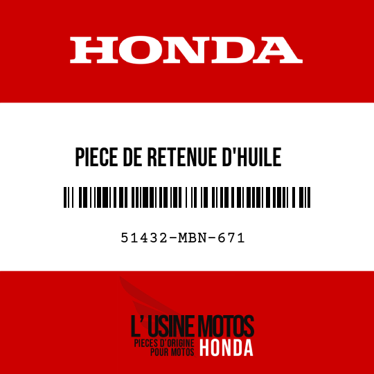 image de 51432-MBN-671 PIECE DE RETENUE D'HUILE