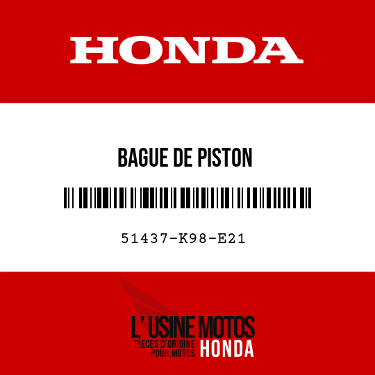 image de 51437-K98-E21 BAGUE DE PISTON