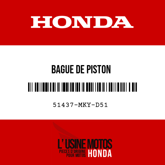 image de 51437-MKY-D51 BAGUE DE PISTON
