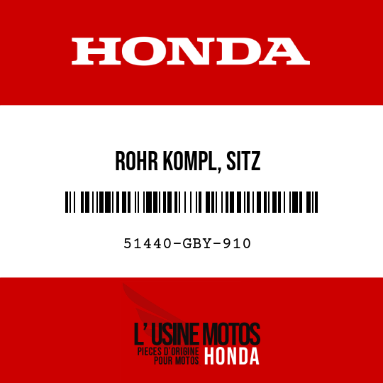image de 51440-GBY-910 ROHR KOMPL, SITZ