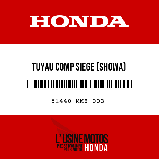 image de 51440-MM8-003 TUYAU COMP SIEGE (SHOWA)