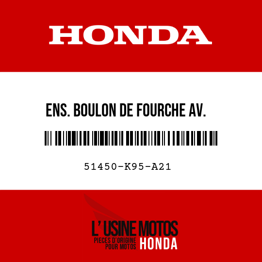 image de 51450-K95-A21 ENS. BOULON DE FOURCHE AV.