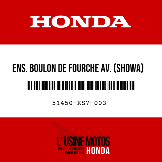 image de 51450-KS7-003 ENS. BOULON DE FOURCHE AV. (SHOWA)