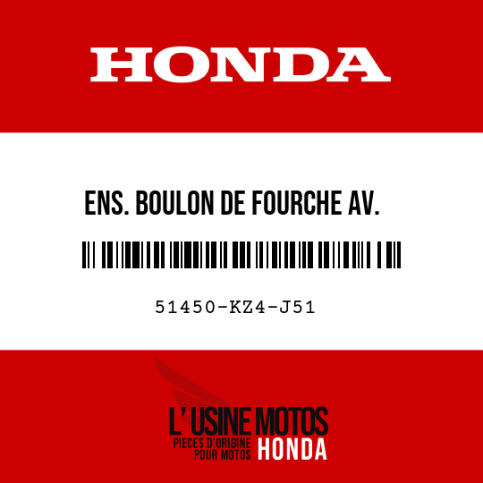 image de 51450-KZ4-J51 ENS. BOULON DE FOURCHE AV.
