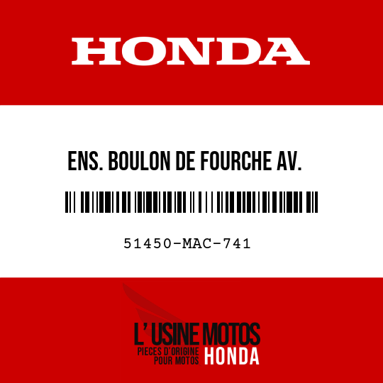 image de 51450-MAC-741 ENS. BOULON DE FOURCHE AV.