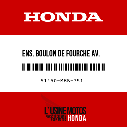 image de 51450-MEB-751 ENS. BOULON DE FOURCHE AV.