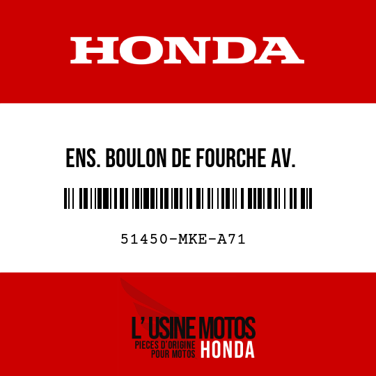 image de 51450-MKE-A71 ENS. BOULON DE FOURCHE AV.