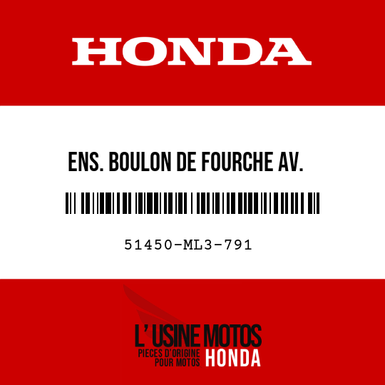 image de 51450-ML3-791 ENS. BOULON DE FOURCHE AV.