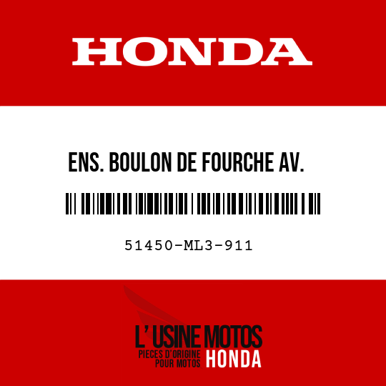 image de 51450-ML3-911 ENS. BOULON DE FOURCHE AV.