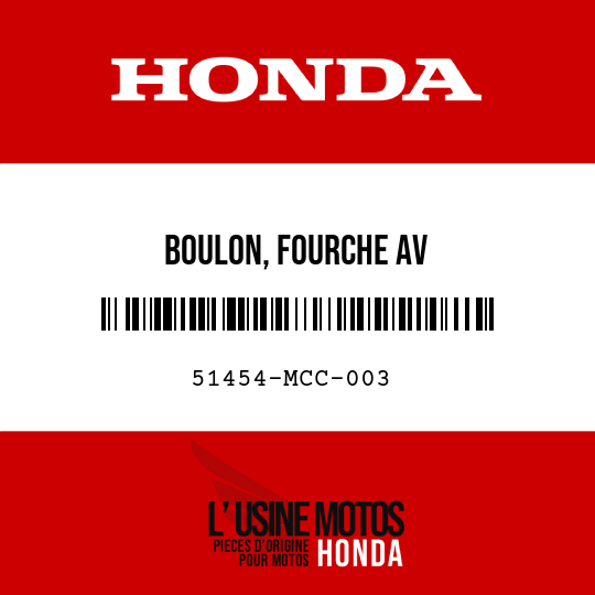 image de 51454-MCC-003 BOULON, FOURCHE AV