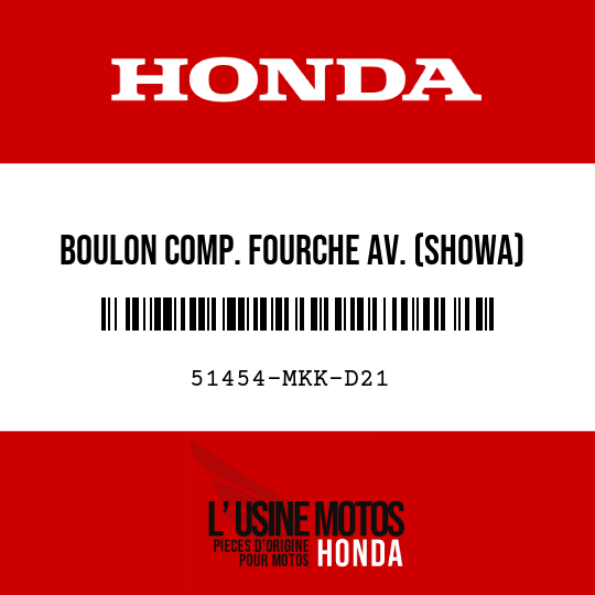 image de 51454-MKK-D21 BOULON COMP. FOURCHE AV. (SHOWA)