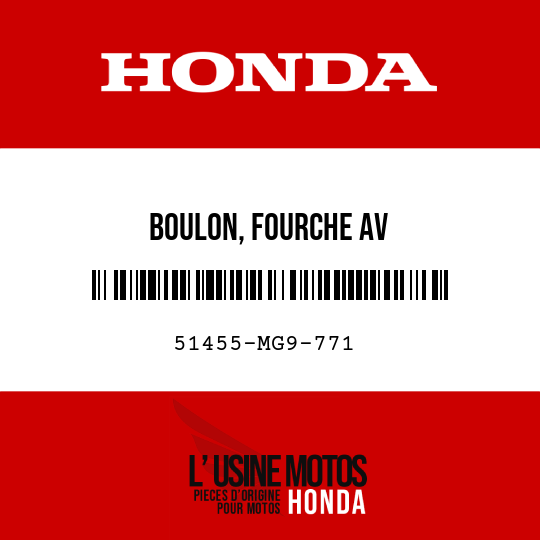 image de 51455-MG9-771 BOULON, FOURCHE AV