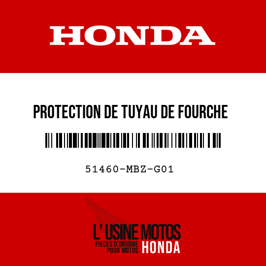 image de 51460-MBZ-G01 PROTECTION DE TUYAU DE FOURCHE