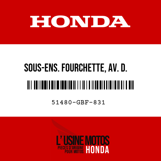image de 51480-GBF-831 SOUS-ENS. FOURCHETTE, AV. D.