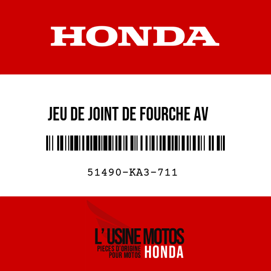 image de 51490-KA3-711 JEU DE JOINT DE FOURCHE AV