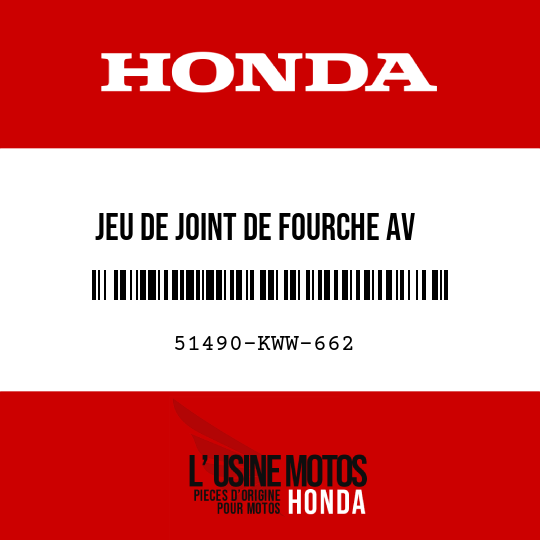 image de 51490-KWW-662 JEU DE JOINT DE FOURCHE AV (CHUANNAN ABSORBER)