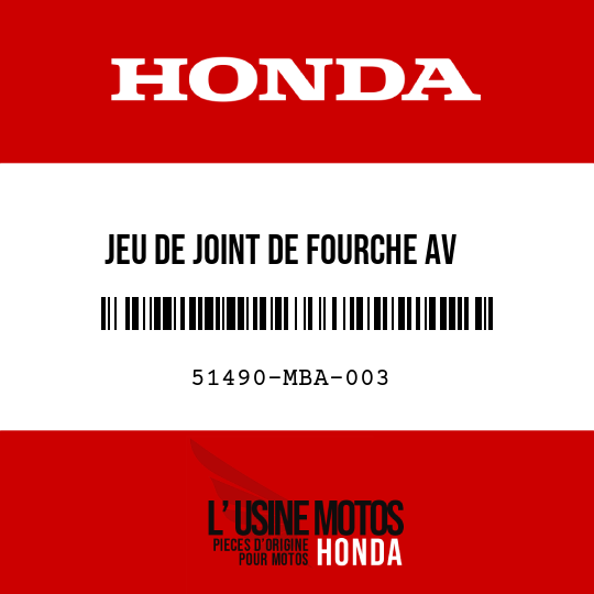 image de 51490-MBA-003 JEU DE JOINT DE FOURCHE AV