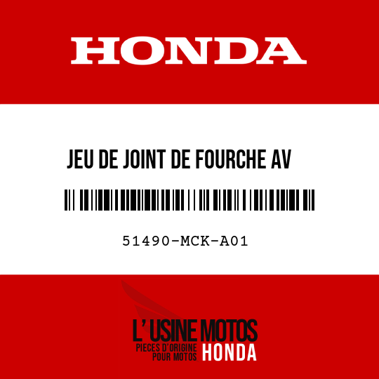 image de 51490-MCK-A01 JEU DE JOINT DE FOURCHE AV