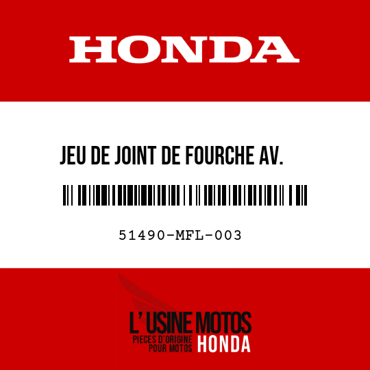 image de 51490-MFL-003 JEU DE JOINT DE FOURCHE AV.