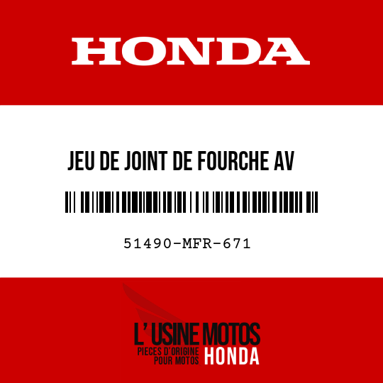 image de 51490-MFR-671 JEU DE JOINT DE FOURCHE AV