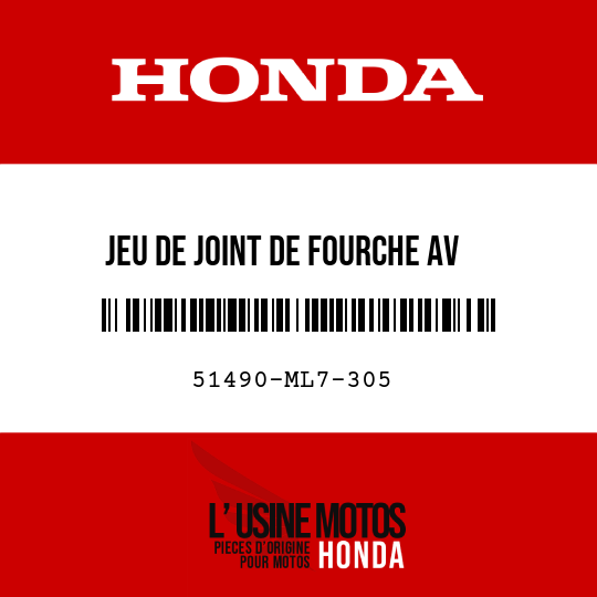 image de 51490-ML7-305 JEU DE JOINT DE FOURCHE AV
