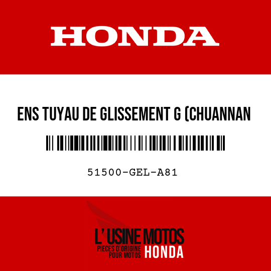 image de 51500-GEL-A81 ENS TUYAU DE GLISSEMENT G (CHUANNAN ABSORBER)