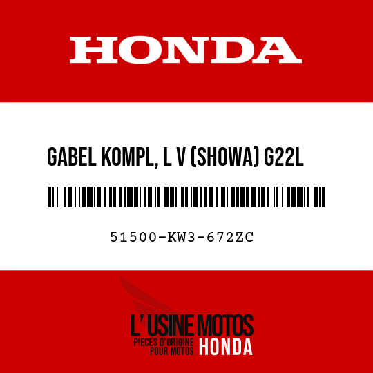 image de 51500-KW3-672ZC GABEL KOMPL, L V (SHOWA) G22L  (G22L URBAN-GRUN)