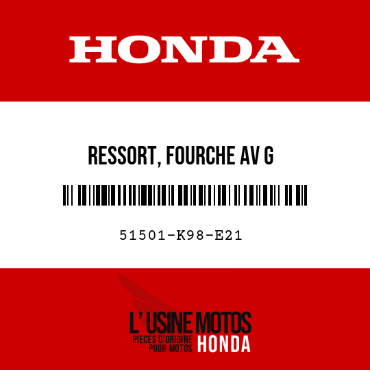 image de 51501-K98-E21 RESSORT, FOURCHE AV G
