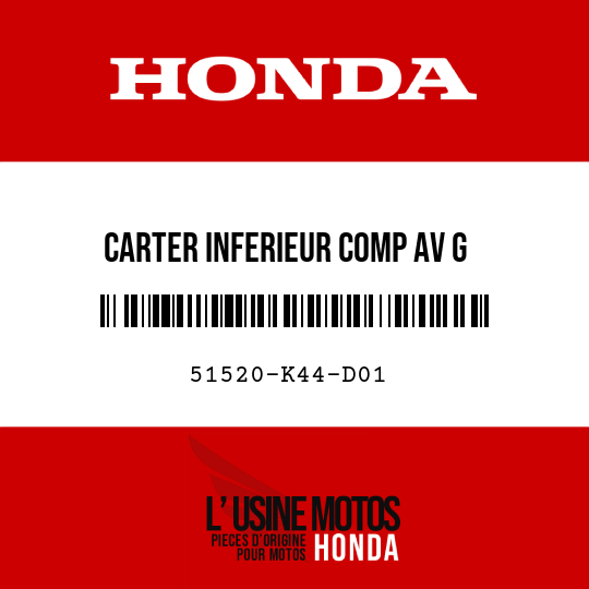 image de 51520-K44-D01 CARTER INFERIEUR COMP AV G