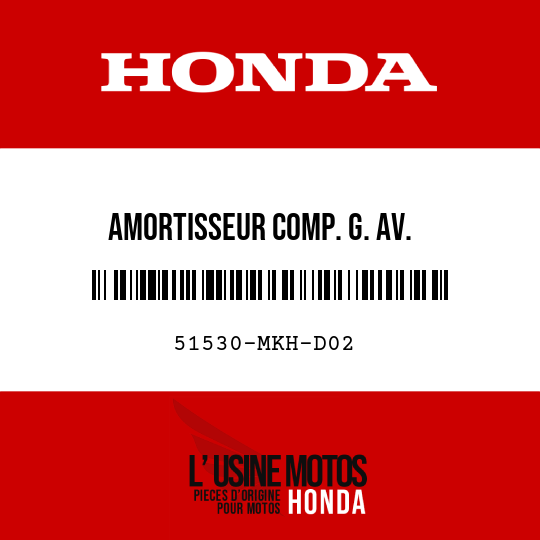 image de 51530-MKH-D02 AMORTISSEUR COMP. G. AV.