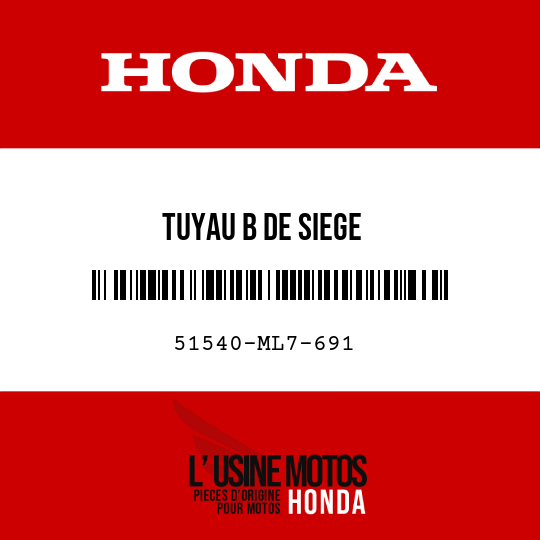 image de 51540-ML7-691 TUYAU B DE SIEGE