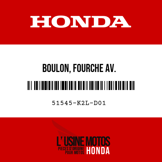 image de 51545-K2L-D01 BOULON, FOURCHE AV.