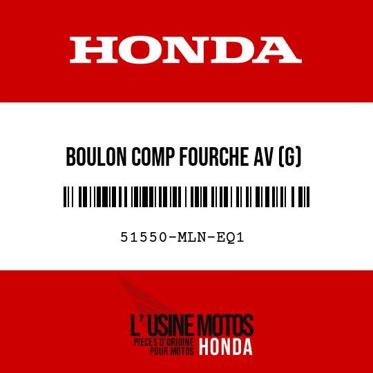 image de 51550-MLN-EQ1 BOULON COMP FOURCHE AV (G)
