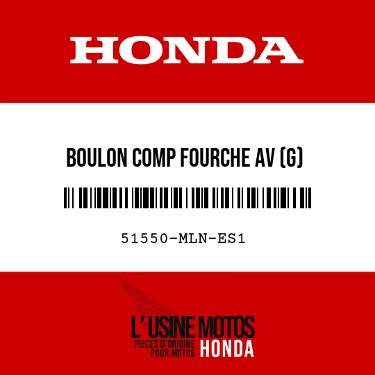 image de 51550-MLN-ES1 BOULON COMP FOURCHE AV (G)