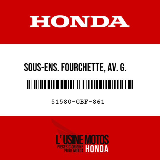 image de 51580-GBF-861 SOUS-ENS. FOURCHETTE, AV. G.