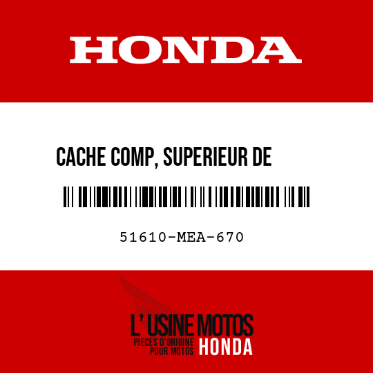 image de 51610-MEA-670 CACHE COMP, SUPERIEUR DE     FOURCHE AV D