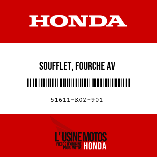 image de 51611-K0Z-901 SOUFFLET, FOURCHE AV