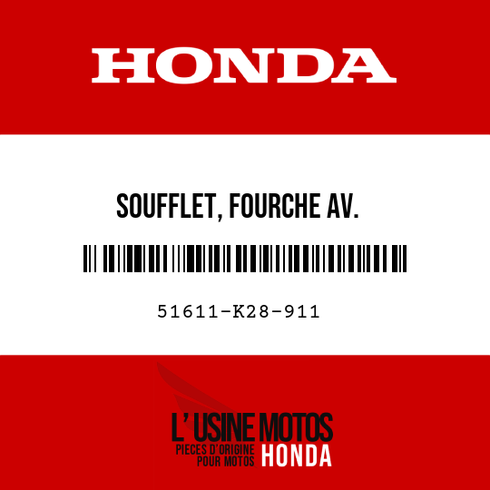 image de 51611-K28-911 SOUFFLET, FOURCHE AV.