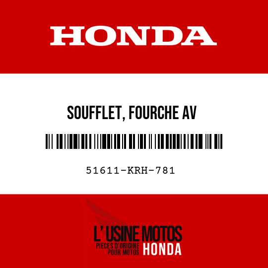 image de 51611-KRH-781 SOUFFLET, FOURCHE AV