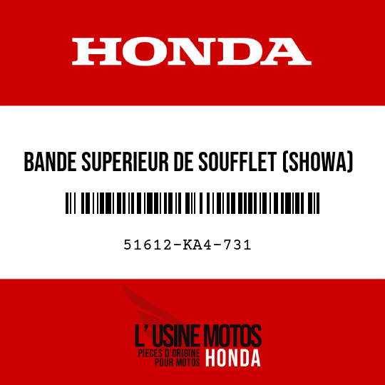 image de 51612-KA4-731 BANDE SUPERIEUR DE SOUFFLET (SHOWA)