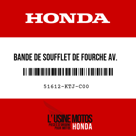 image de 51612-KTJ-C00 BANDE DE SOUFFLET DE FOURCHE AV. (CHUANNAN ABSORBER)