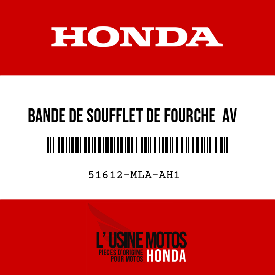 image de 51612-MLA-AH1 BANDE DE SOUFFLET DE FOURCHE  AV
